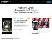 Tablet Screenshot of documentarytube.com